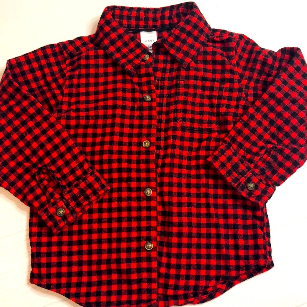 Carter’s toddler flannel button shirt gently worn